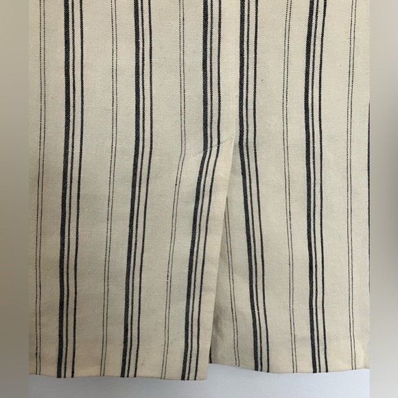 Vintage Ralph Lauren Purple Lable Linen Pencil Lined Skirt Black Stripped Siz 8 - Picture 6 of 7